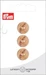 Prym Knöpfe Bär 15 mm, 3 Stück, Mehrfarbig