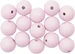 Rico Design Holzperlen Gebohrt 12 mm Rosa, 15 Stück