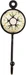 Tranquillo Wandhaken handbemalt Beige/Schwarz