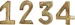 Cocon Kerzenpin Zahlen 4 Stück, Gold