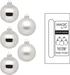 Inge’s Glas Christmas Decor Weihnachtskugel Frosty Silver Ø 4 cm 36 Stück