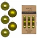 Inge’s Glas Christmas Decor Weihnachtskugel Green Olives 36 Stück, Olivgrün