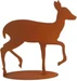 Inge’s Glas Christmas Decor Weihnachtsfigur Hirschkuh stehend 17 cm, Metall