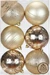 Inge’s Glas Christmas Decor Weihnachtskugel 6 Stück, Gold