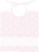 Rico Design Lätzchen Rosa gepunktet, 30 x 34 cm