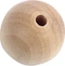 Rico Design Holzperlen Gebohrt 20 mm Nature, 16 Stück