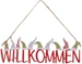 Boltze Home Türschild Bommel 38 x 12 cm