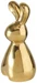 Boltze Home Aufsteller Hase Daggy 12 cm, Keramik, Gold