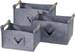 Boltze Home Boltze Aufbewahrungskorb Karly 3er Set, Grau, Materialtyp: Textil
