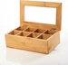 Lumaland Teebeutel-Box 28 x 16 x 9 cm Bambus, China, 8 Fächer