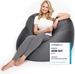 Lumaland Sitzsack Flexi Comfort 380 L, Dunkelgrau