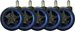 LC-Power Rollen LC-CASTERS-DRIFT 5er Set Blau