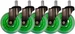 LC-Power Gaming Stuhlrollen 5er Set Grün