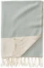 Urbanara Strandtuch Bolu 95 x 180 cm, grau / Naturweiss