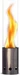 Gardenflare Tischfeuer – elegante kleine Edelstahl Feuersäule und Pelletfackel - silber