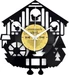 Wanduhr Kuckuck Ø 30 cm, Gold/Schwarz, Form: Rund