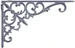 Chic Antique Regalträger 23.5 x 15.5 cm, Grau