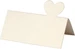 Creativ Company Tischkarte Herz 8 x 8.5 cm, 20 Stück, Naturweiss