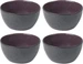 Bitz Snackschale Ø 12 cm 4 Stück, Schwarz/Violett