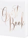 Partydeco Gästebuch Guest Book 20 x 24.5 cm, Weiss/Rosegold