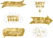 Partydeco Partyaccessoire Baby Shower 6-teilig, Gold