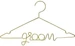 Partydeco Partyaccessoire Kleiderbügel Groom 45 x 27 cm, Gold