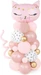 Partydeco Ballon-Bouquet Rosa Katze