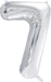 Partydeco Alu-Ball Ziffer "7" Silber