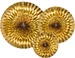 Partydeco Fächerdekorationen aus Gold