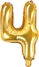 Partydeco Zahlenballon Folie 4 Gold 35-40 cm