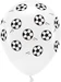 Partydeco Luftballon Eco Fussball 33 cm, 6 Stück, Schwarz/Weiss