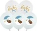 Partydeco Luftballon Baby Boy Weiss / Blau, 6 Stück