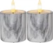 Star Trading LED-Kerzen Set Flame Marble, 2 Stk. 5.5 cm x 9 cm, Grau
