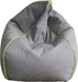 Hubatka Sitzsack in Leinenoptik 60 x 100 cm, Grau/Grün