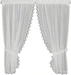 Hubatka Tagvorhang Vitrage zum Aufhängen 95 cm x 150 cm, Offwhite
