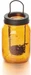 Balthasar Windlicht Glas mit Teelichteinsatz Orange