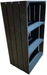 Holz Zollhaus Regal Vintage Schwarz 40 x 75 cm