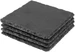 Cocon Kerzenuntersetzer 10 x 10 cm, Schiefer, Schwarz, 4