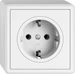 Feller AP-Steckdose 1 x Schuko, Weiss