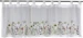 Stotz Decor Tagvorhang mit Schlaufe Wiese 135 x 45 cm, Weiss