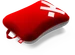 Skross Travel Pillow "Red - White K"