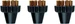 Polti 3 Small Brass Bristles Brushes Kit PAEU0297 Vaporetto Lecoaspira Unico Suitable for Vaporetto models