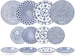 Ibili Teller-Set Armonia 19+20+26.80 cm 12 Stück, Blau