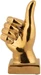 present time Aufsteller Statue Okay Gold