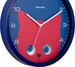 Karlsson Wanduhr Katze Ø 30.8 cm, Dunkelblau, Form: Rund