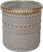 Chalet Windlicht Lingan 10 cm, Glas, Weiss