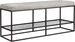 EGLO Sitzbank Bitung 120 x 40 x 45 cm, Grau